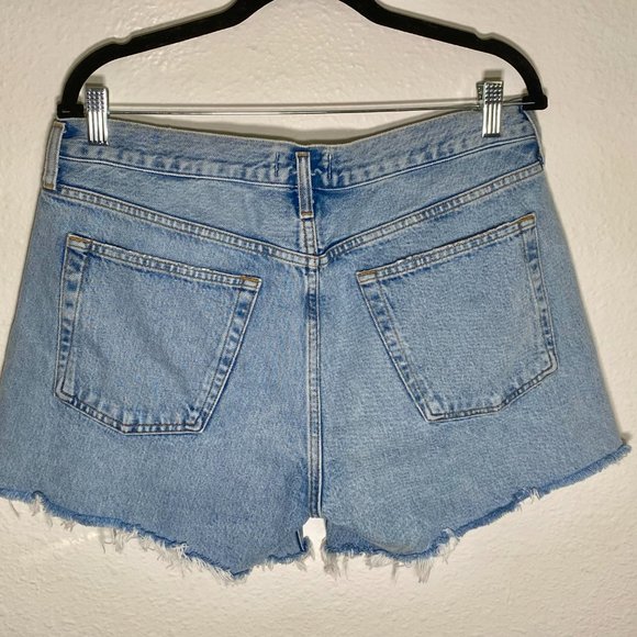 AGOLDE I Parker Long Distressed Frayed Hem Loose Fit Shorts Size 31 - Picture 2 of 10